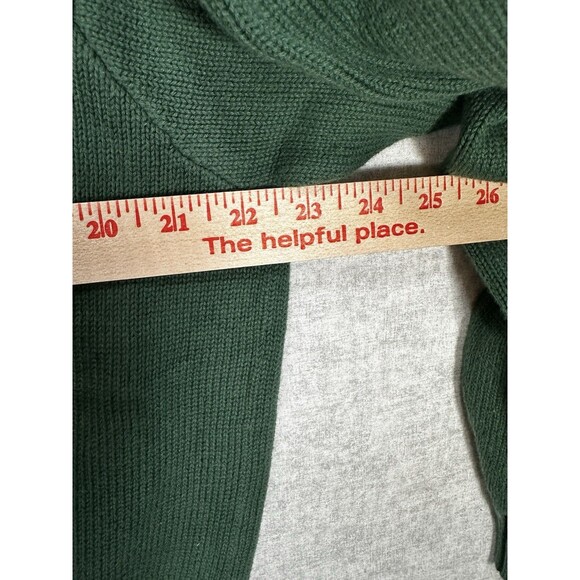 Liz Claiborne Womens Plus Size 1 Crewneck Green Striped Sweater 100% Cotton - Picture 3 of 5